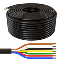 Lumonic 50m FLRYY Fahrzeugleitung 7x1,5mm² schwarz | 7-adrig | Anhängerkabel | mehradriges KFZ-Kabel | Öl- und Kraftstoffbeständig, flammwidrig | Niedervolt