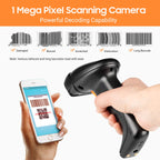 Tera Pro Extreme Leistung 1MP-Kamera Barcodescanner QR 2D 1D Bluetooth Barcode Scanner Wireless 2,4G mit USB Ladestation Hochauflösendes Scannen, HW0007