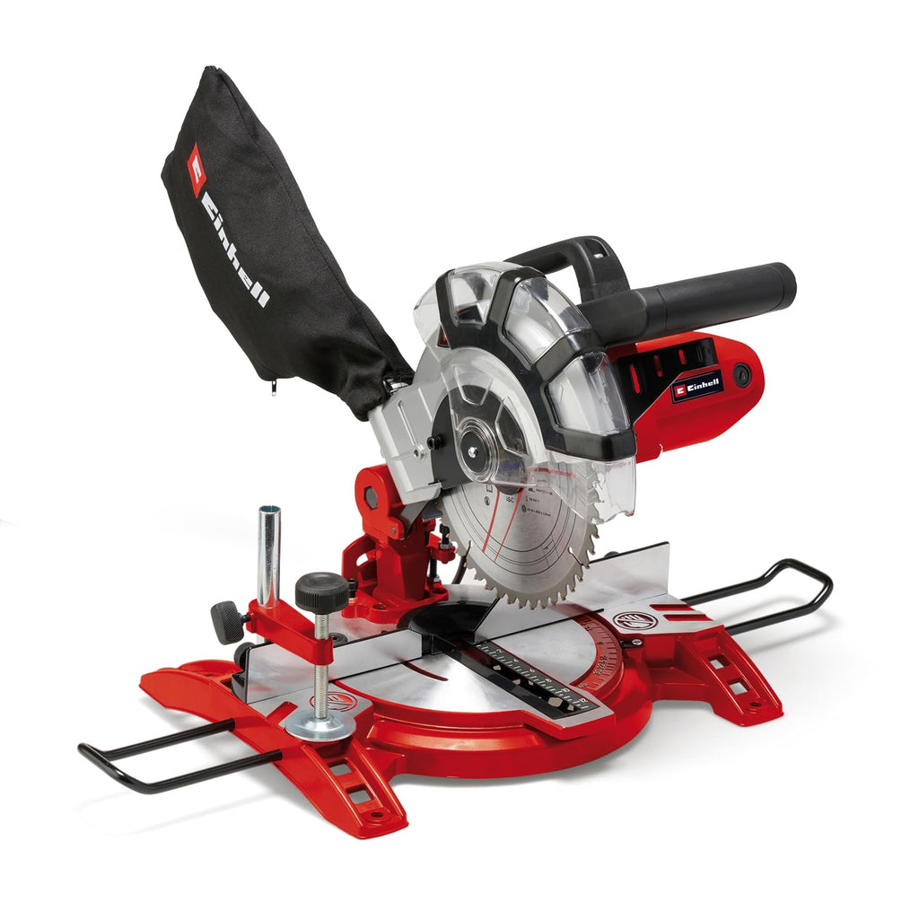 Einhell Kapp-Gehrungssäge TC-MS 2112 (max. 1.600 W, 5.000 min-1, hochwertiges HM-bestücktes Sägeblatt, Drehtisch mit Winkeleinstellung 45° links/rechts)