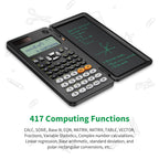 NEWYES 991ES Wissenschaftlicher Taschenrechner mit Notizblock und Stift- 417 Funktionen, Solar und Batterie Dual Stromversorgung, Ideal für Gymnasiasten, Studenten, Lehrer& Ingenieure