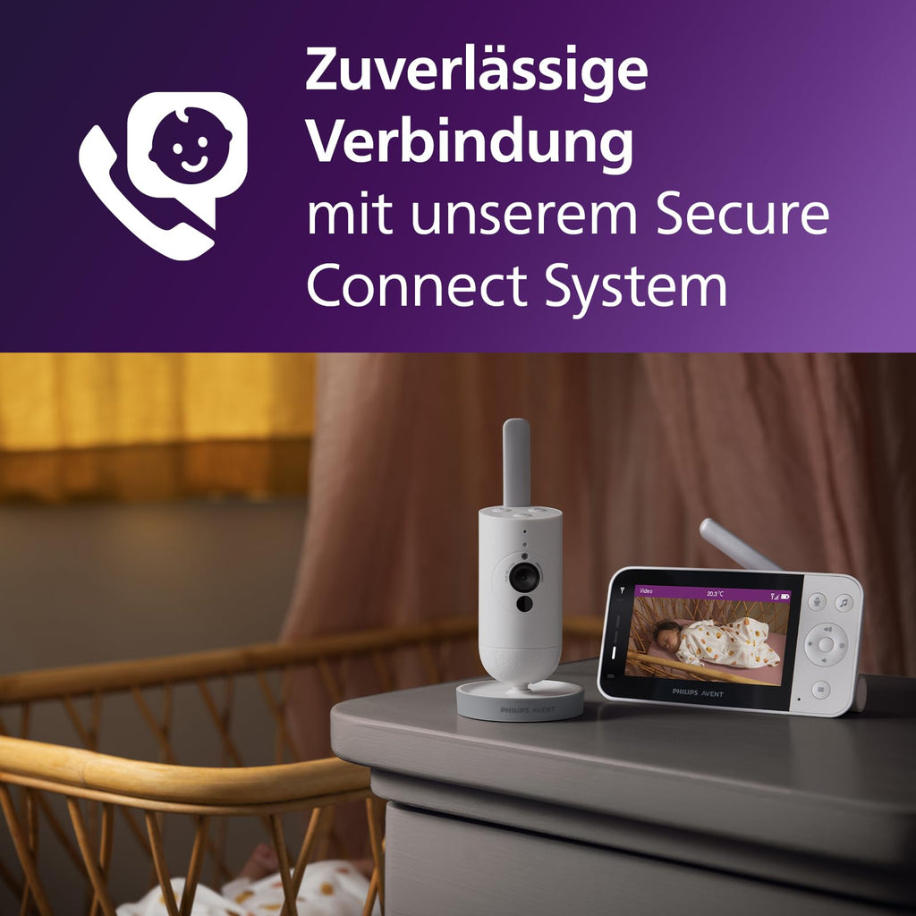 Philips Avent Connected Babyphone mit HD-Kamera 1080p, (Modell SCD923/26)