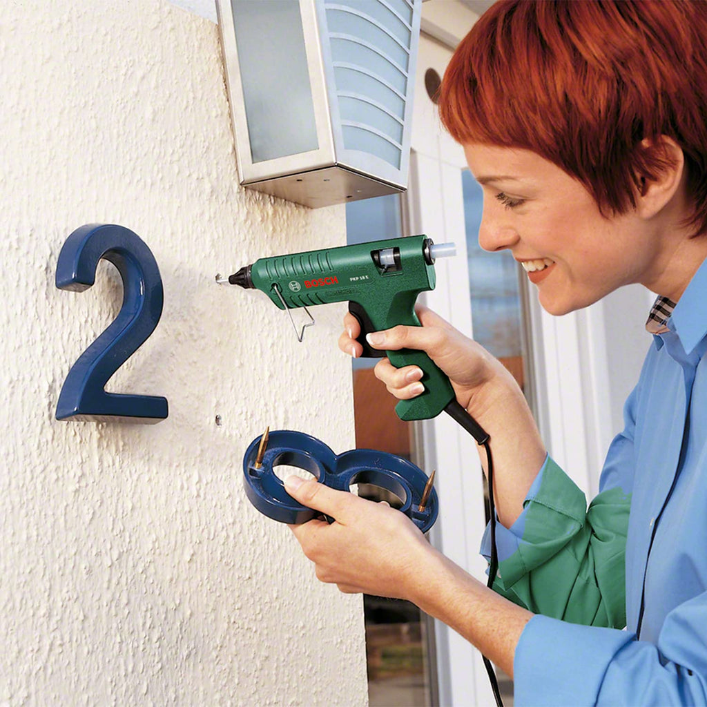 Bosch Klebepistole PKP 18 E (1x extralange Düse, Schmelzkleber, 240 Volt)