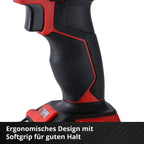 Einhell Akku Schlagbohrschrauber-Set TE-CD 18/40 Li-i plus 64 Power X-Change (Li-Ion, Drehzahl-Elektronik, 2-Gang-Getriebe, Max. 24.000 Min-1, Ladegerät und Zubehör), Schwarz, Rot, 18 V, 40 Nm
