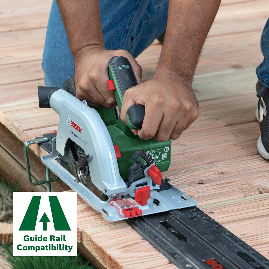 Bosch Akku-Kreissäge UniversalCirc 18V-53 (Präzises Sägen in Holz; max. Schnitttiefe 53 mm; 18 Volt System; ohne Akku)