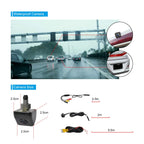 PARKVISION Rückfahrkamera,DC 12-24V Breitspannungs Frontkamera,Clever EIN Schlüssel Schwarzer Knopf,Flexible Einbaulage zulässig,NTSC TV System,4 Richtlinien optional-Schwarz