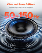 VEVOR Untersitz Auto Subwoofer 440 W 254 mm schlanker Auto Subwoofer unter dem Sitz Subsystem mit eingebautem Verstärker, Hoch-/Niedrigpegel-Eingang und Lautstärkeregler für SUVs Lkws