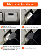 VANTRUE USB C Display OBD Hardwire mit 3 Stufen für alle Vantrue Dash Cam Halterung, Niederspannungsschutz 11.6V/12V/12.4V, 23.6V/24V/24.4V, 24 Std. Parküberwachung, 3 Meter Lang (VP04)