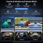 [12,5" QLED] ATOTOZONE AI Android Autoradio mit 1 DIN & Doppel DIN, 8G+128G, Flexview-Display, 7.1.2 CH Audio, 4G LTE,Wireless CarPlay&Android Auto,36B-EQ, Dualband-WLAN, mit 2 Dashcams,X10G125E-R3