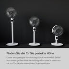 MEACO MeacoFan Sefte® Standventilator - höhenverstellbar Ventilator mit leistungsstarkem Luftstrom - außergewöhnlich leise ferngesteuerte Kühlung – Nachtmodus, Stummschaltung, Ein- und Ausschalttimer