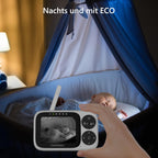 HelloBaby Babyphone mit Kamera, 3,2-Zoll-IPS-Bildschirm, Nachtsicht, Babyphone ohne WLAN, Schwenken, Neigen Zoomen Temperaturüberwachung, 2-Wege-Audio, Schlaflied, Alarm
