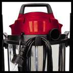 Einhell TC-VC 1812 S Nass-Trockensauger (1.250 W Leistung, 36mm Schlauchsystem, 12 l Edelstahlbehälter, Schaumstofffilter, umfangr. Düsenzubehör)