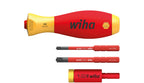 Wiha Juego de adaptadores de par de apriete easyTorque electric 2,8 Nm con soporte slimVario® y slimBits SL/PZ, de 4 unid. (41478)
