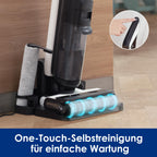 Tineco Floor ONE S6 Nass Trockensauger, Kabelloser Nass Trocken Staubsauger, Akku Saugwischer mit LED-Anzeige All-in-One Staubsauger mit Wischfunktion 35min Laufzeit für Hartböden