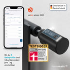 Homematic IP Smart Home Heizkörperthermostat – Evo, anthrazit, digitaler Thermostat Heizung, Steuerung per App, Alexa, Google Assistant, einfache Installation, Energie sparen, 156650A0