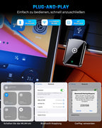 2025 Wireless Carplay Adapter für iPhone - Converts Wired to Wireless carplay Adapter, Mini Plug & Play Carplay for Cars from 2017 & for iPhone iOS 10+, USB & Type-C