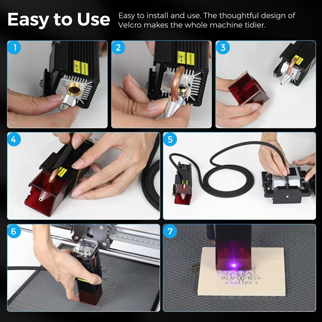 Creality Luftassistent für Lasergravierer, justierbarer 6 Gal/Min Luft Assist Pumpe Kompressor für CR-Laser Falcon 10W Laserschneider und Gravierer, Rauch und Staub entfernen