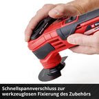Einhell Akku Multifunktionswerkzeug Varrito Power X-Change (18 V, 22.000 Bis 40.000 Min-1, Drehzahl-Elektronik, Schnellspannverschluss, Magnetische Werkzeugaufnahme), Ohne Akku, Ladegerät und Koffer