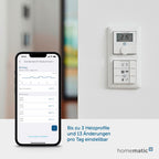 Homematic IP Smart Home Wandthermostat mit Luftfeuchtigkeitssensor, digitales Thermostat Heizkörper/Fußbodenheizung mit App, Temperaturmessung, Energie sparen, 156669A0