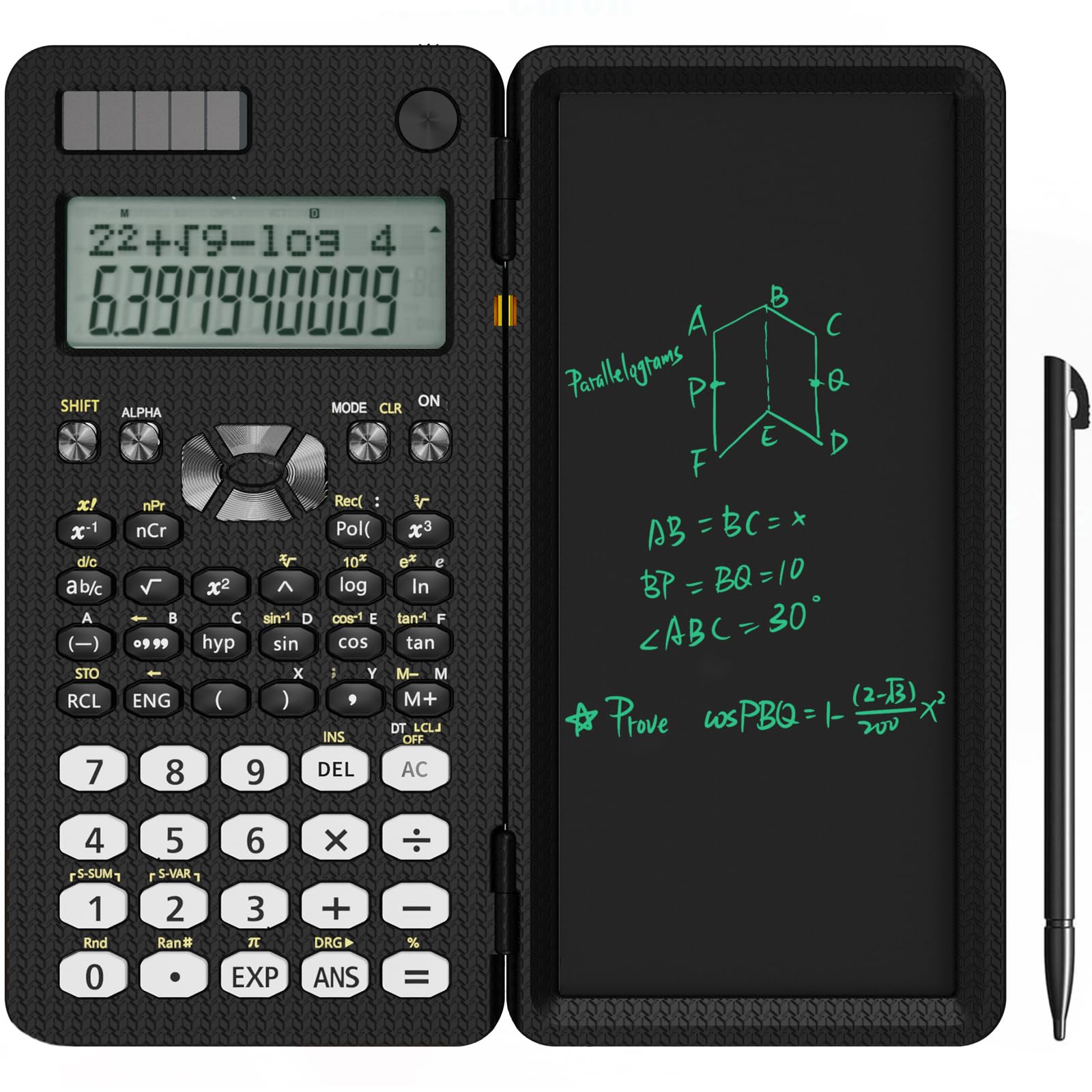NEWYES Wissenschaftlicher Taschenrechner 82 MS, 240 Funktionen & 2-Line Display Schulrechner mit Schutztcase für Junior, Mittel und Student