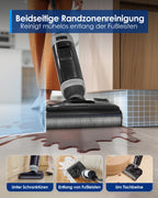 Tineco FLOOR ONE i5 Stretch Nass Trockensauger, 2‑in‑1 Saugen & Wischen, 180° Lay-Flat Waschsauger, 20kPa Saugkraft, Beidseitige Kantenreinigung, 30 Min Laufzeit, Anti-Tangle staubsauger für Tierhaare