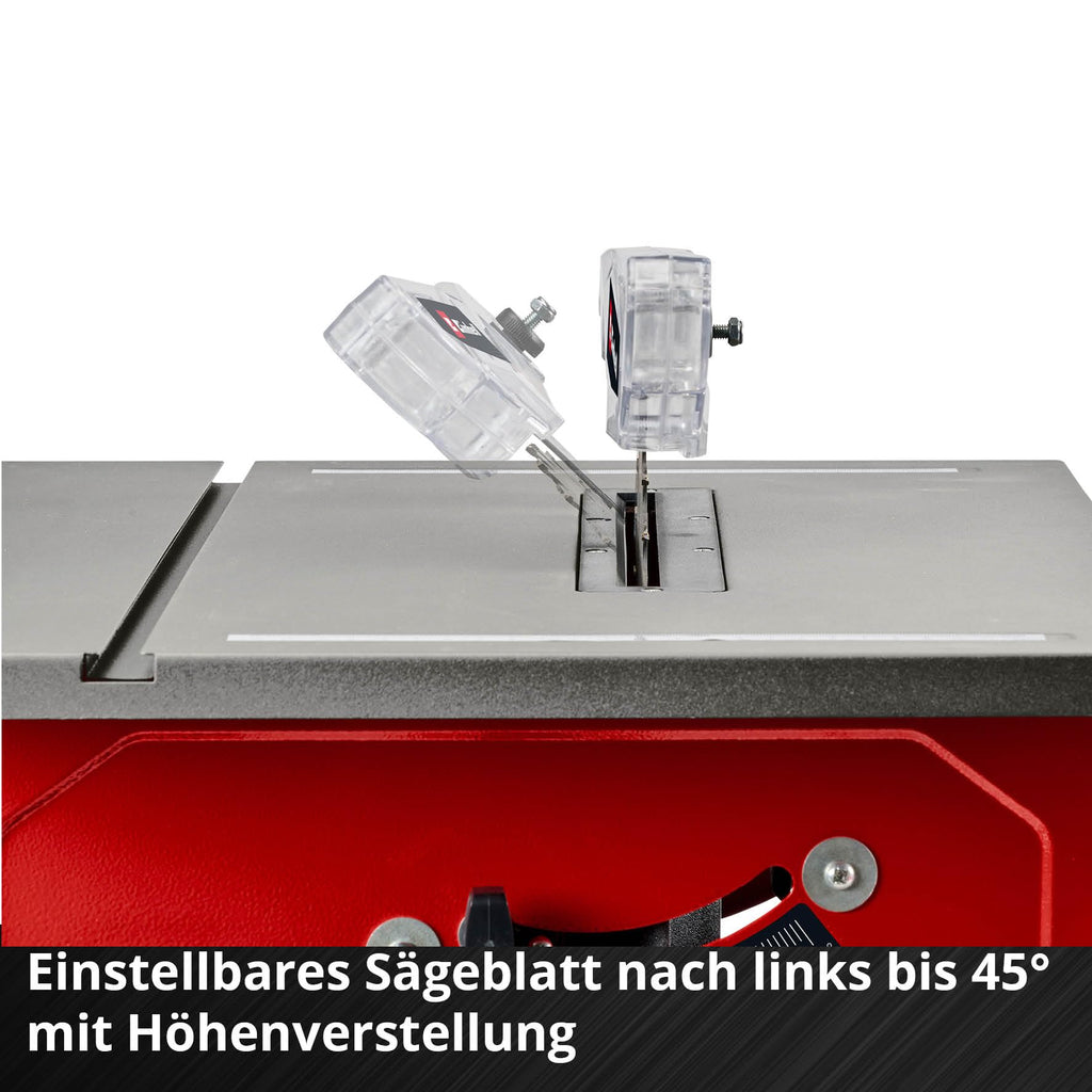Einhell Tischkreissäge TC-TS 8 (1200 Watt, 45 mm Schnitthöhe, Ø 210 mm Sägeblatt, Winkelanschlag, Parallelanschlag, Absauganschluss im Gehäuse)