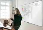 Nobo magnetisches Whiteboard aus Stahl, 90 x 180 cm, Aluminiumrahmen, Traditionelle Eckmontage, Inkl. Stiftablage, Weiß, Essence-Serie, 1915450