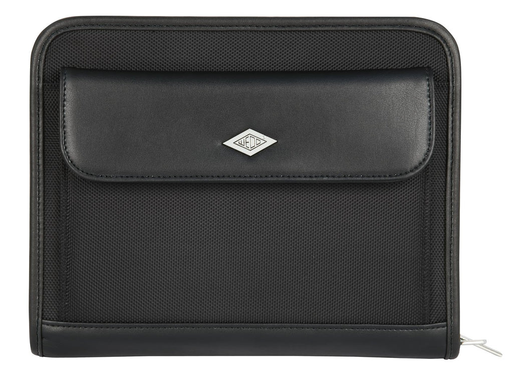 WEDO Elegance A5 Konferenzmappe – Executive Organizer im Leder-Look mit 4-Ring-Mechanik, Karten- & Dokumentenfächern, Stifthalter, kompakt & stilvoll