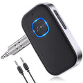 Glangeh Bluetooth 5.3 Adapter Auto, Upgraded Lärmminderung 3,5mm Aux Bluetooth Adapter, 16H Standby Empfänger Receiver Klinke für Auto Audio System, Kopfhörer, Speaker, Stereo-Endstufen