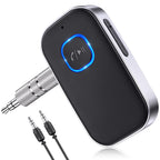 Glangeh Bluetooth 5.3 Adapter Auto, Upgraded Lärmminderung 3,5mm Aux Bluetooth Adapter, 16H Standby Empfänger Receiver Klinke für Auto Audio System, Kopfhörer, Speaker, Stereo-Endstufen