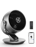 Dreo 28dB Leiser Smart Tischventilator für Schlafzimmer Büro, Ventilator mit Fernbedienung Kühlung 21M Windentfernung 4-Geschwindigstufe 5 Modi 12H Timer 90° Auto 120° Manuell oszillierend, Lynx S