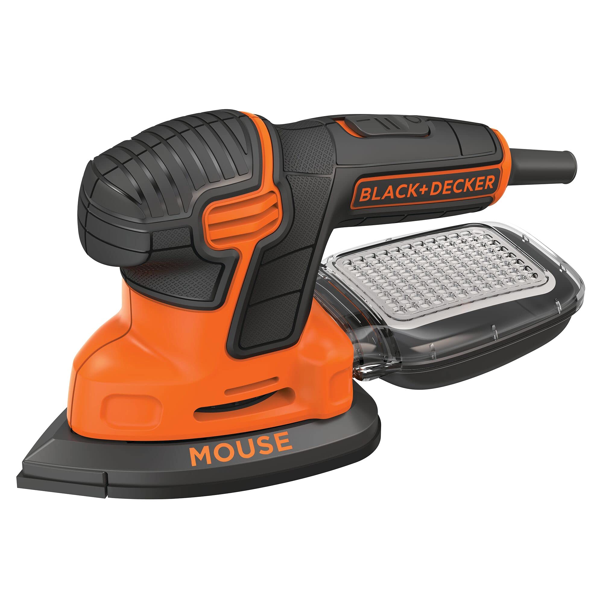 BLACK+DECKER Dreieckschleifer Mouse- Kraftvolle Schleifmaschine mit Staubfangbehälter inkl. Mikrofilter - Für das Abschleifen selbst an schwer zugänglichen Stellen - 1 x Schleifer 120 W - KA2000