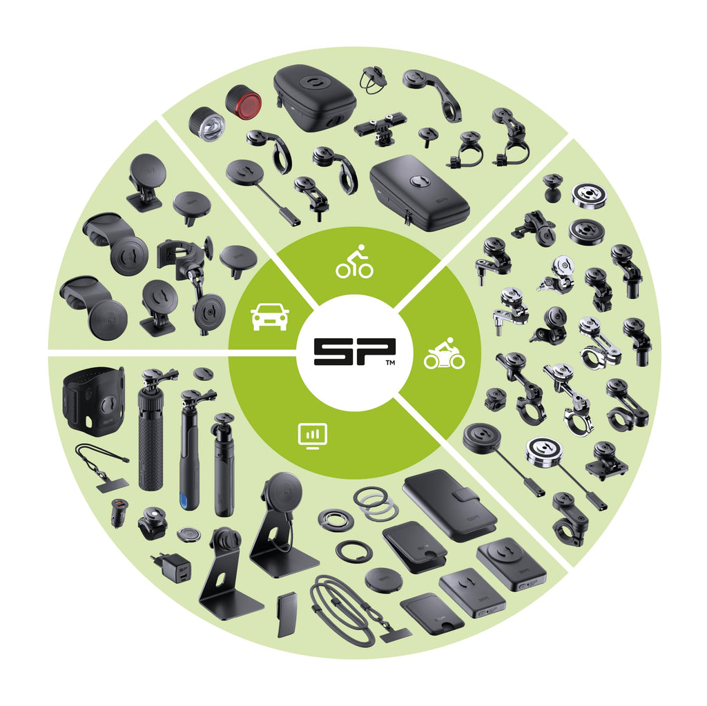 SP CONNECT Fahrrad-Handyhalterung | SPC+ | Universeller Handyhalter für Fahrradlenker | Motorradhandyhalterungen für alle Smartphone Handys wie iPhone Samsung | Mountainbike Rennrad Handy Halterung