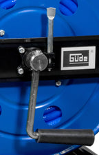 Güde 2881 Druckluftschlauchtrommel 30 m (verwindungsfreie Rahmenkonstruktion, 360° drehbar, Knickschutz), Blau/Schwarz