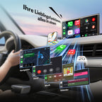 2026 Verbesserter OTTOCAST Mini Slim (USB-C Edition), 2-in-1 Wireless CarPlay & Android Auto Adapter für iOS 10+ & Android 11+, Multi-User-Unterstützung, Plug & Play wandelt Kabel in Wireless(Schwarz)