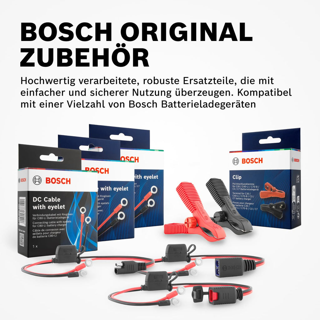 Bosch Batterieladegerät C80-Li Mit Erhaltungsladung Und Schnelllade-Modus Für Autobesitzer