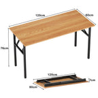 SogesHome Klapptisch Computertisch 120 x 60 x 75 cm PC Tisch Schreibtisch Bürotisch Büroarbeitsplatz für Home Office Verwendung Schreibtisch Esstisch Konferenztisch