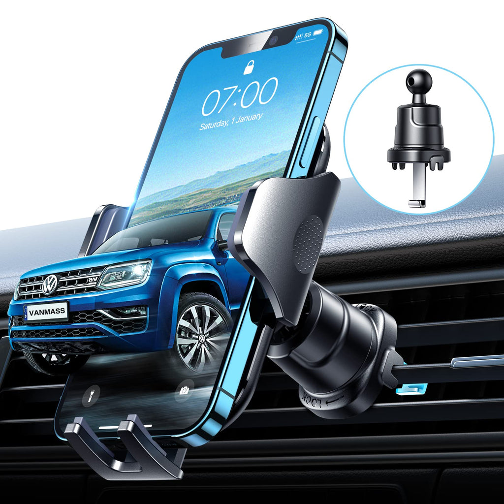 VANMASS 2026 Militärische Handyhalterung Auto Bombenfest Lüftungshaken Handy Halterung Auto Lüftung 100% Sicherer Griff Handyhalter 360°Drehbar Autohalterung Handy Auto für iPhone Samsung Smartphone