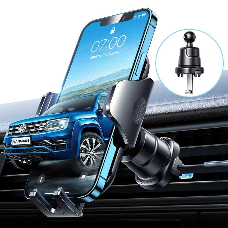 VANMASS 2026 Militärische Handyhalterung Auto Bombenfest Lüftungshaken Handy Halterung Auto Lüftung 100% Sicherer Griff Handyhalter 360°Drehbar Autohalterung Handy Auto für iPhone Samsung Smartphone