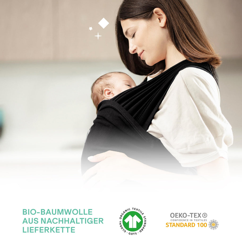 Koala Babycare Babytragetuch - Einfach anzuziehen - Elastisches Tragetuch bis zu 15 kg - Verstellbar und Unisex