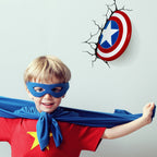 Light 816733002187 Wandleuchte Marvel Captain America-Schild von 3D FX, Rot, Weiß und Blau