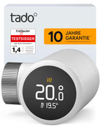tado° Smartes Heizkörperthermostat X, Heizungssteuerung per App und Smart Speaker (Alexa, Siri, Google Assistant), spart Energie & Kosten, DIY Installation