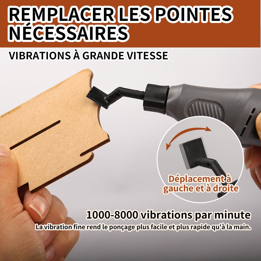 Bucasso Schnurloser Stiftschleifer, variable Geschwindigkeit, Mehrzweck-Elektrowerkzeug zum Schleifen, Polieren, Finishing, DIY-Handwerk (GRAU)