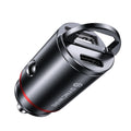 Syncwire 60W Zigarettenanzünder USB C & USB Auto Adapter [PD 3.0 & QC 3.0] Super Mini Ganzmetall KFZ Ladegerät USBC Kompatibel mit iPhone, Samsung, Huawei, Xiaomi, Google Pixel - Schwarz
