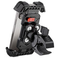 Grefay Motorrad Handyhalterung Handyhalterung Fahrrad [2025 Doppelt Vibrationsgedämpft] Handy Motorradhalterung 360° Drehbar Lenker Halter für iPhone16 15 14 13 12 Pro Max, Smartphone (Schwarz)