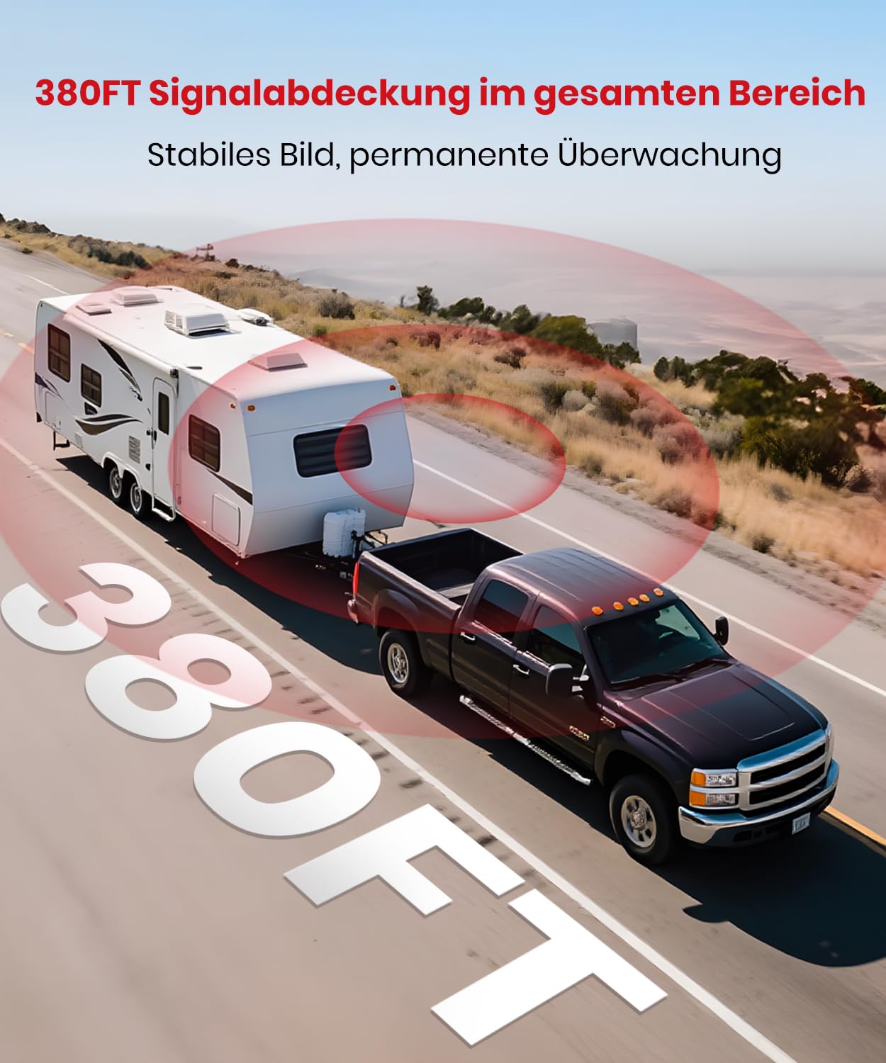 Solar Rückfahrkamera Kabellose Magnetisch: 5 Zoll HD 1080P Bildschirm 1 Min Magnetische Installation Starke Signal IP69K wasserdichte Rückfahrkameras mit Aufbewahrungstasche für Auto SUV LKW Anhänger