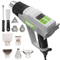 Huepar Tools 2300W Heißluftfön mit Groß LCD-Digitalanzeige, Heißluftpistole 50℃-660℃ Temperatur und Luftstrom einstellbar, mit 10 Zubehör, Keramik-Heizkern Heissluftföhn, Kühlfunktion, Überlastschutz