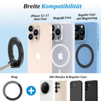 PlusAcc Vakuum Handyhalterung Auto Saugnapf - 360°Drehbar Zusammenklappbar Tragbar Magnetisch Handy Halter für iPhone 17/16/15/14/13/12 an Windschutzscheibe/Armaturenbrett/Spiegel befestigt