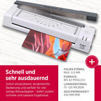 Olympia A 350 Combo 3-in-1 Laminiergerät | Heiß- und Kaltlaminieren | Kombi Laminier- und Schneidegerät | Keine Blasenbildung | Laminiergerät A4 | Laminator | Modernes und kompaktes Design