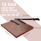 COOCHEER Papierschneider, Profi A3 Hebelschneider Fotoschneider Schneidegerät für Schule & Büro, Grifflänge: 550mm, aus Holz
