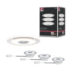 Paulmann 92907 LED Einbauleuchte Whirl rund Einbaustrahler 3x5,5W Deckeneinbauspot Alu Satin Einbaulampe Einbaulicht dimmbar Deckeneinbauleuchte